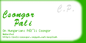 csongor pali business card
